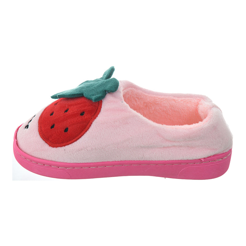 Closed winter clothing for children, plush strawberry pink