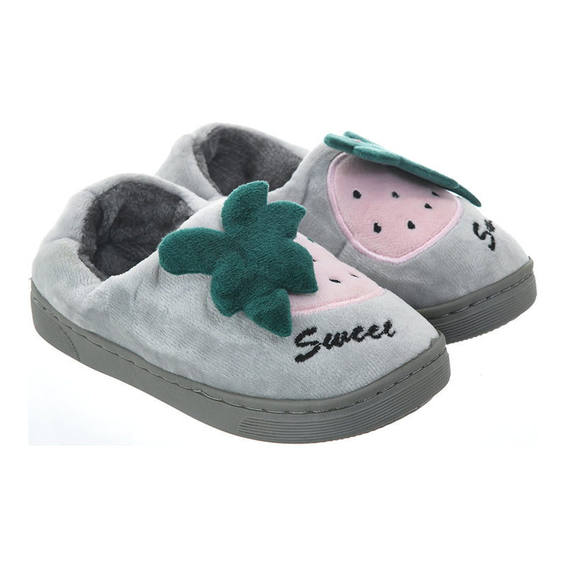 Closed winter clothing for children, gray strawberry velvet