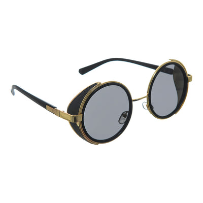 Round metal sunglasses, black