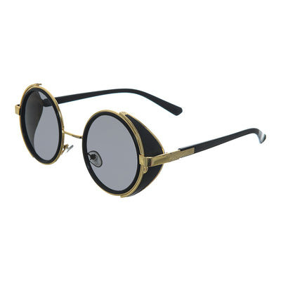 Round metal sunglasses, black