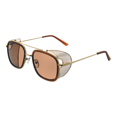 Brown square metal sunglasses