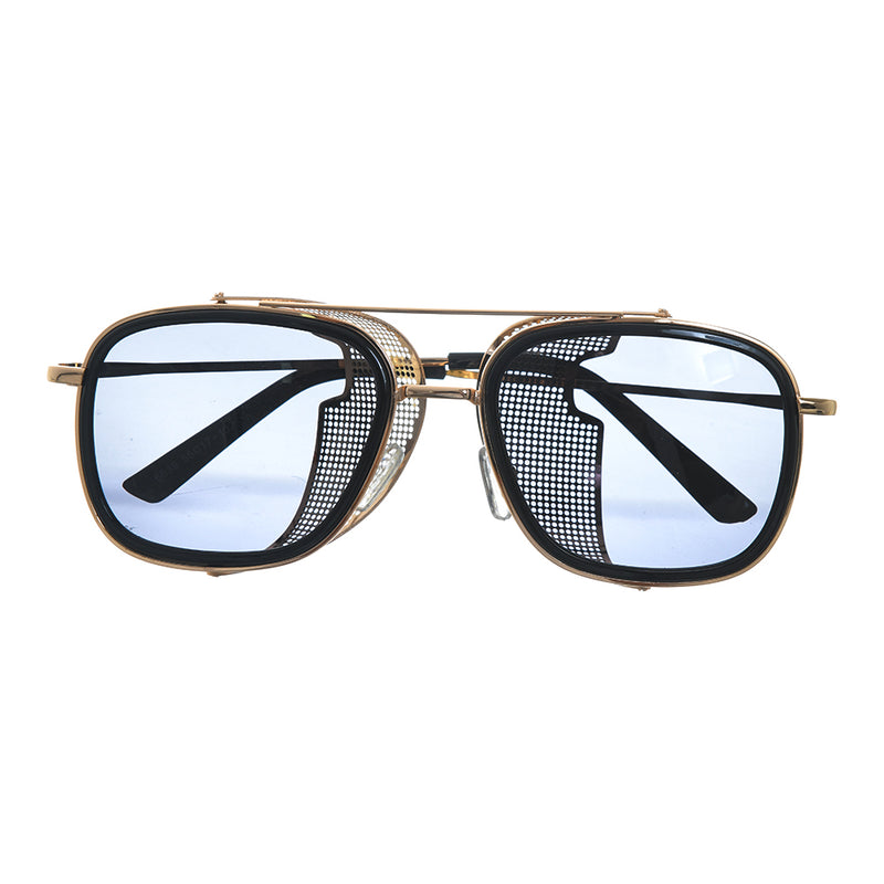 Black square metal sunglasses