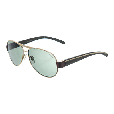 Black oval metal sunglasses