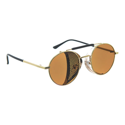 Round metal sunglasses, black