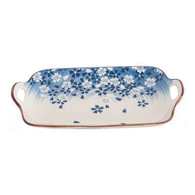 Rectangular porcelain plate, 30 x 16 cm