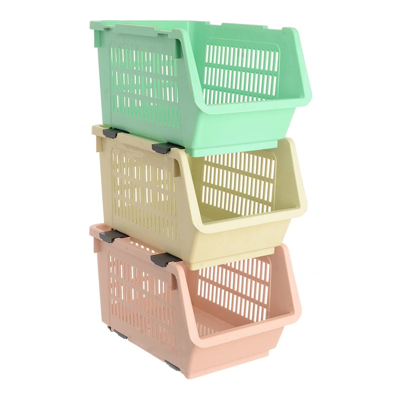 3-roll pressing trolley, colors turquoise, off-white, pink, 23 x 27 x 19 cm