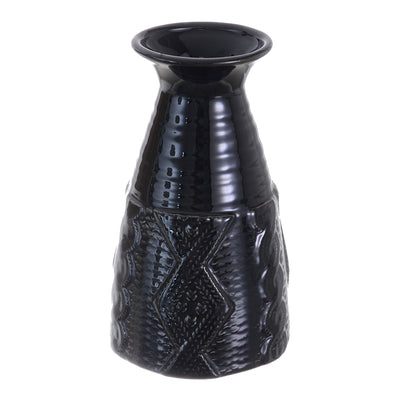 Pottery vase decorated with engravings, 14 cm