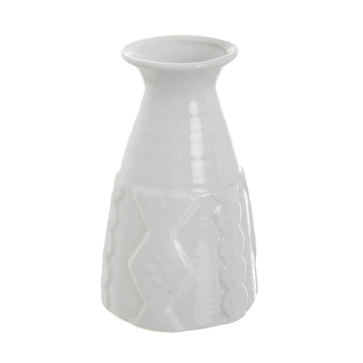 Pottery vase decorated with engravings, 14 cm