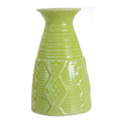 Pottery vase decorated with engravings, 14 cm