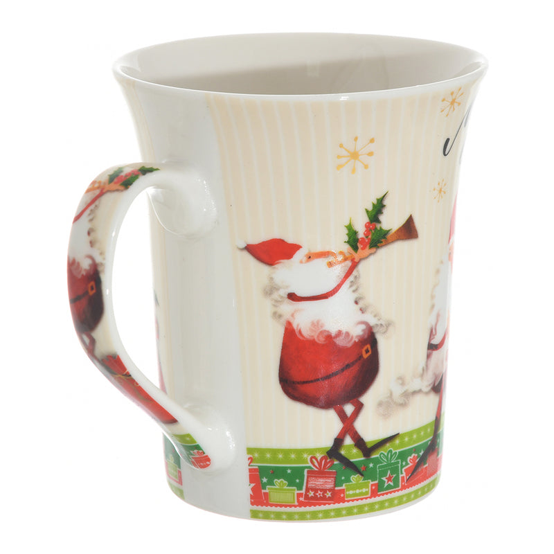 Christmas Porcelain Mug 10.5 x 9/6.5 White