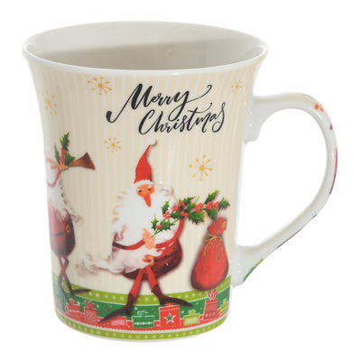 Christmas Porcelain Mug 10.5 x 9/6.5 White