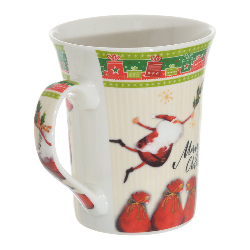 Christmas Porcelain Mug 10.5 x 9/6.5 White