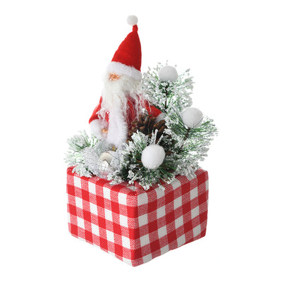 Christmas box in the shape of Santa Claus