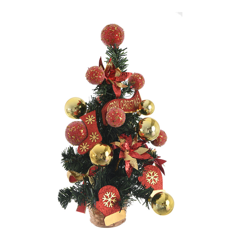 Small Christmas tree with decorations, 24 cm, various colors