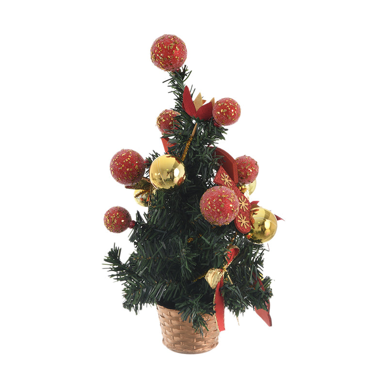 Small Christmas tree with decorations, 24 cm, various colors