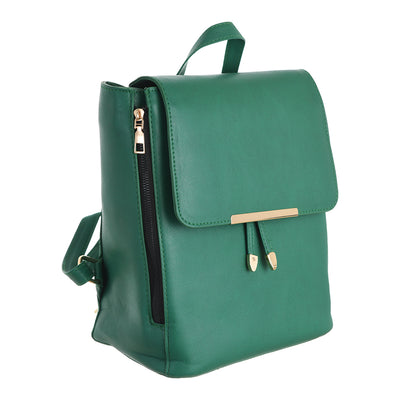 Elegant women's leather backpack and shoulder bag