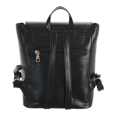 Elegant women's leather backpack and shoulder bag
