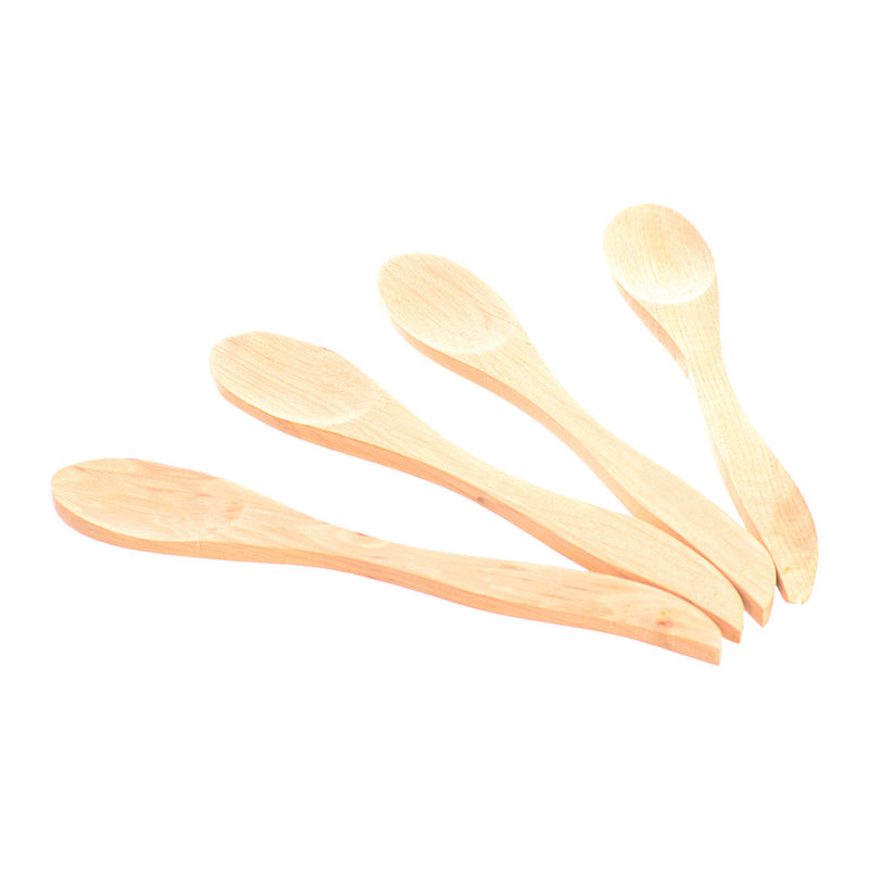 A set of wooden spoons, 4 pieces, wooden color, 18 cm