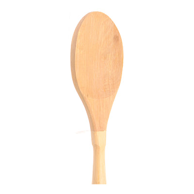 Wooden mixing spoon for stirring cooking, wooden color, 33 cm