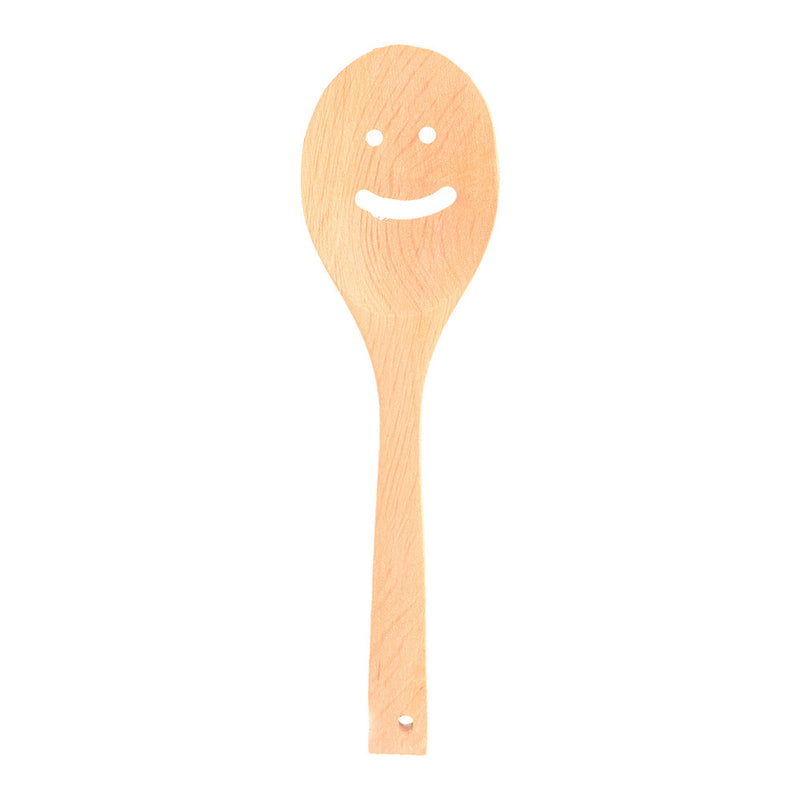 Wooden mixing spoon for stirring cooking, wooden color, 26 cm