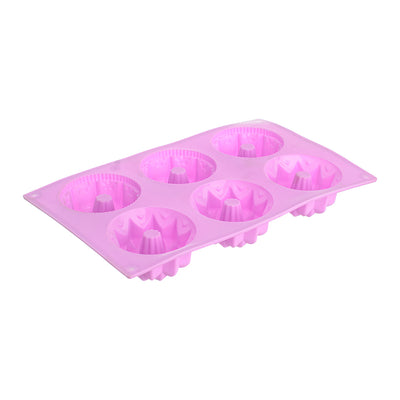 Silicone baking and cupcake molds, 6 cups, rose shape 