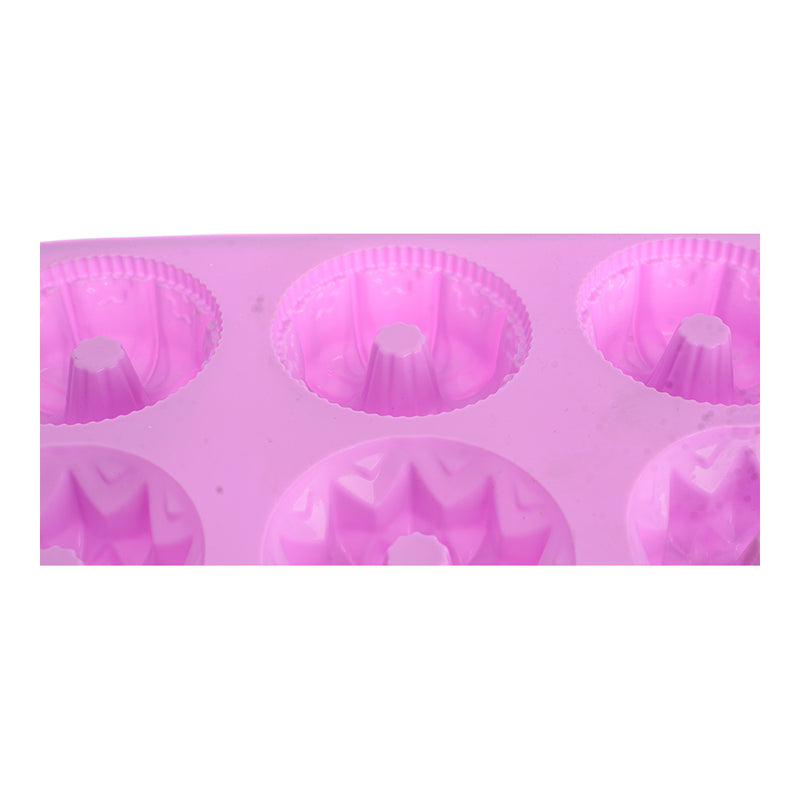 Silicone baking and cupcake molds, 6 cups, rose shape 