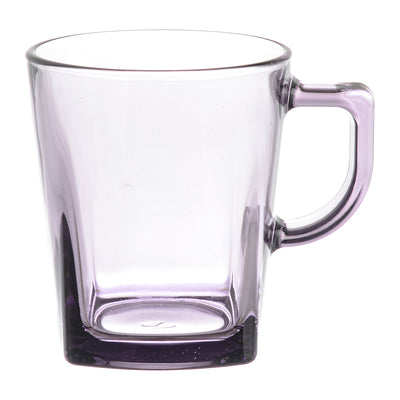 Pasabahce tea mug set, 6 pieces, transparent mauve 