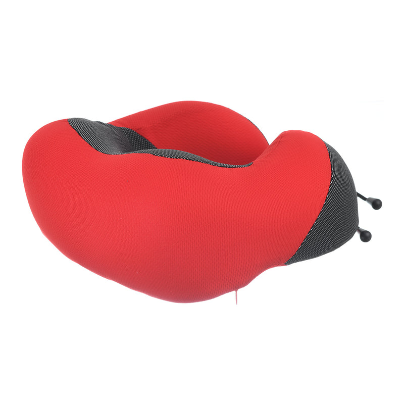 Travel neck pillow, U-shaped dotted cover, red*black