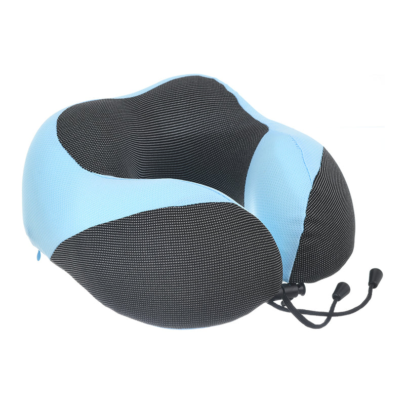 Travel neck pillow, U-shaped dotted cover, blue*black