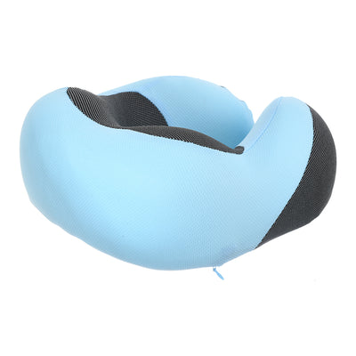 Travel neck pillow, U-shaped dotted cover, blue*black