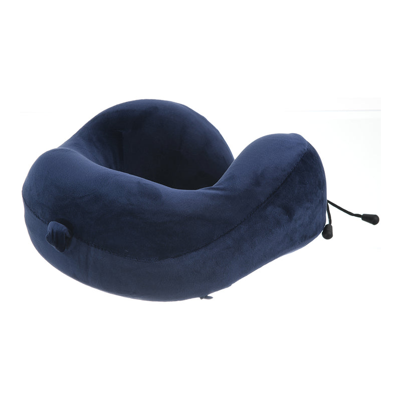 Travel neck pillow with a comfortable, U-shaped, plain velvet cover