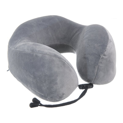 Travel neck pillow with a comfortable, U-shaped, plain velvet cover