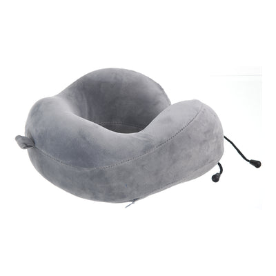 Travel neck pillow with a comfortable, U-shaped, plain velvet cover