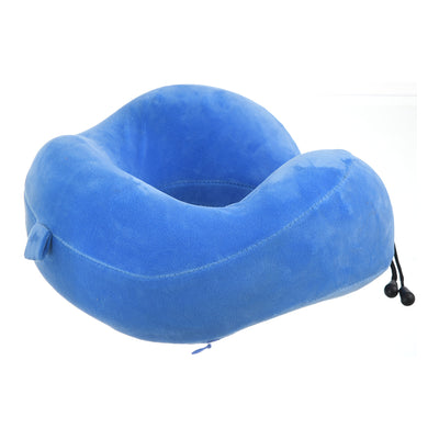 Travel neck pillow with a comfortable, U-shaped, plain velvet cover