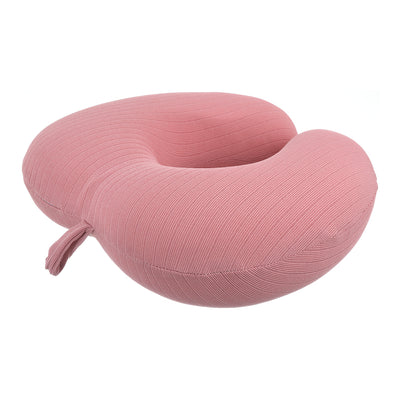 Travel neck pillow, plain fabric cover, U-shaped