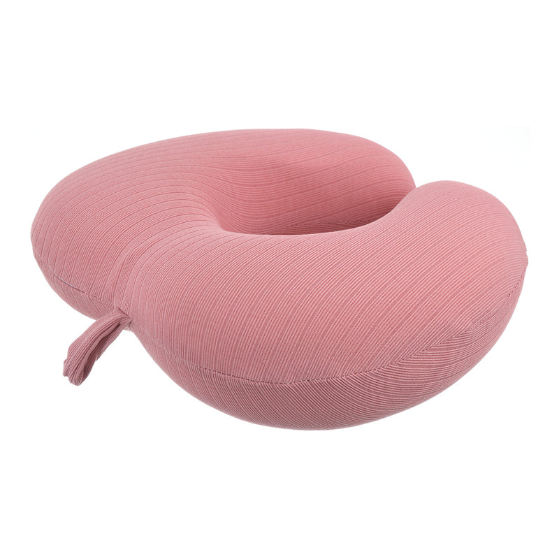 Travel neck pillow, plain fabric cover, U-shaped