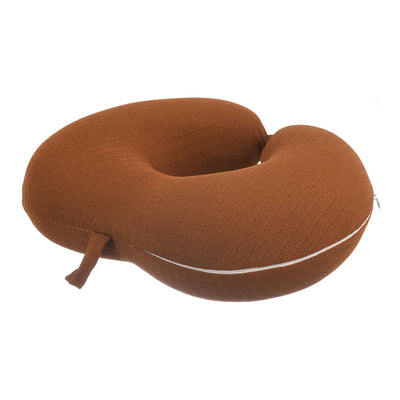 Travel neck pillow, plain fabric cover, U-shaped