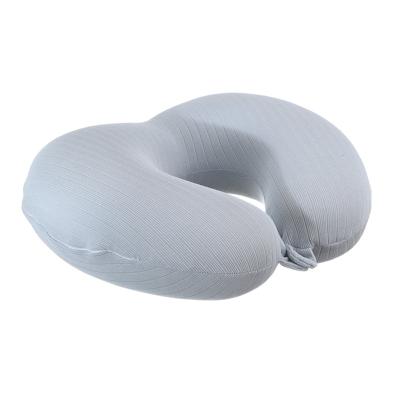 Travel neck pillow, plain fabric cover, U-shaped