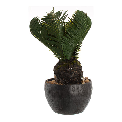 Decorative plastic vase with pineapple design, small size, black