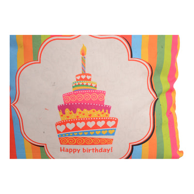 Cushion with cake print, red colours, 30*30 cm