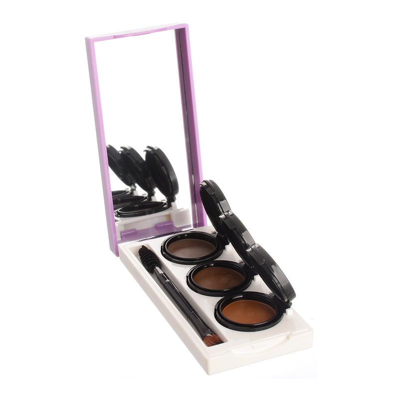 Might Cinema Eyebrow Gel Eyebrow Defining Palette - 3 shades with Might Cinema brush 6 grams