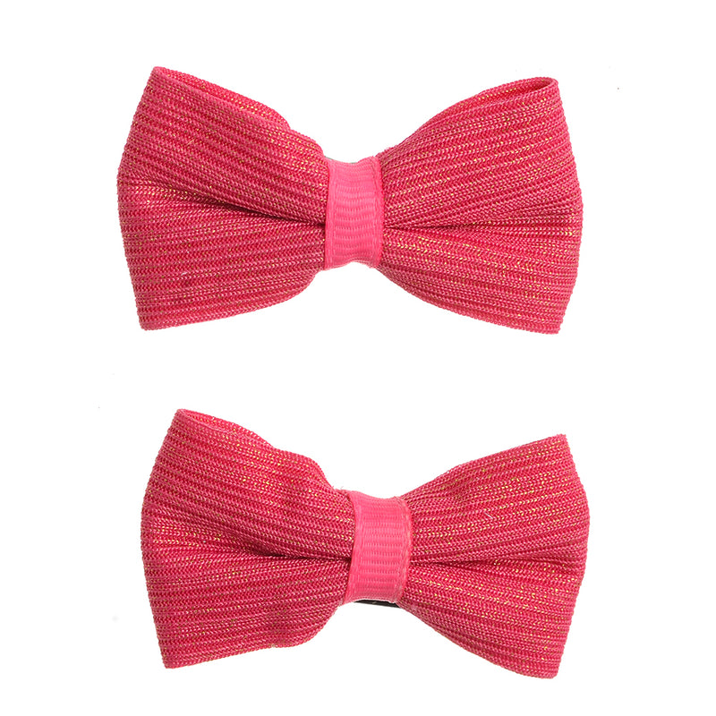 2-piece hair clip in a simple bow shape