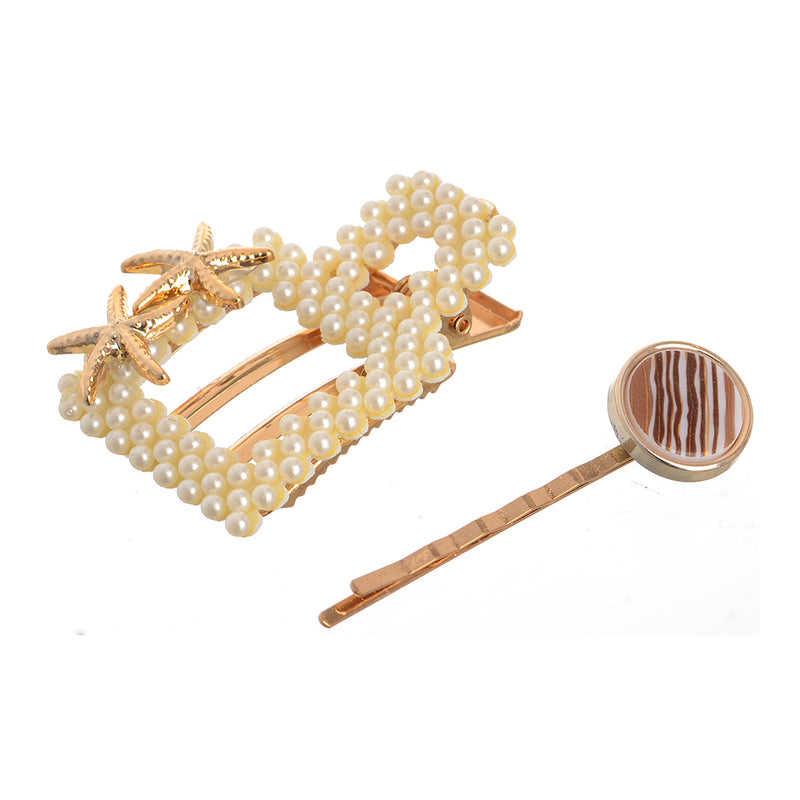 A set of hair pins, 2 pieces, square lollipops