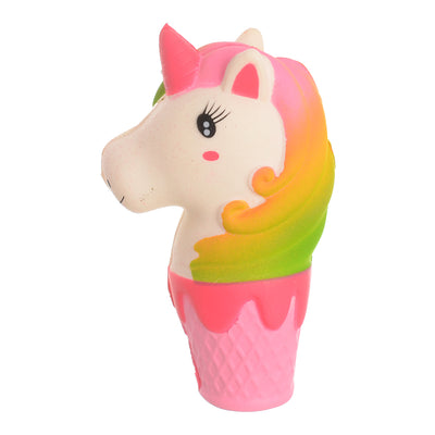 Soft toy ice cream unicorn, white*pink color