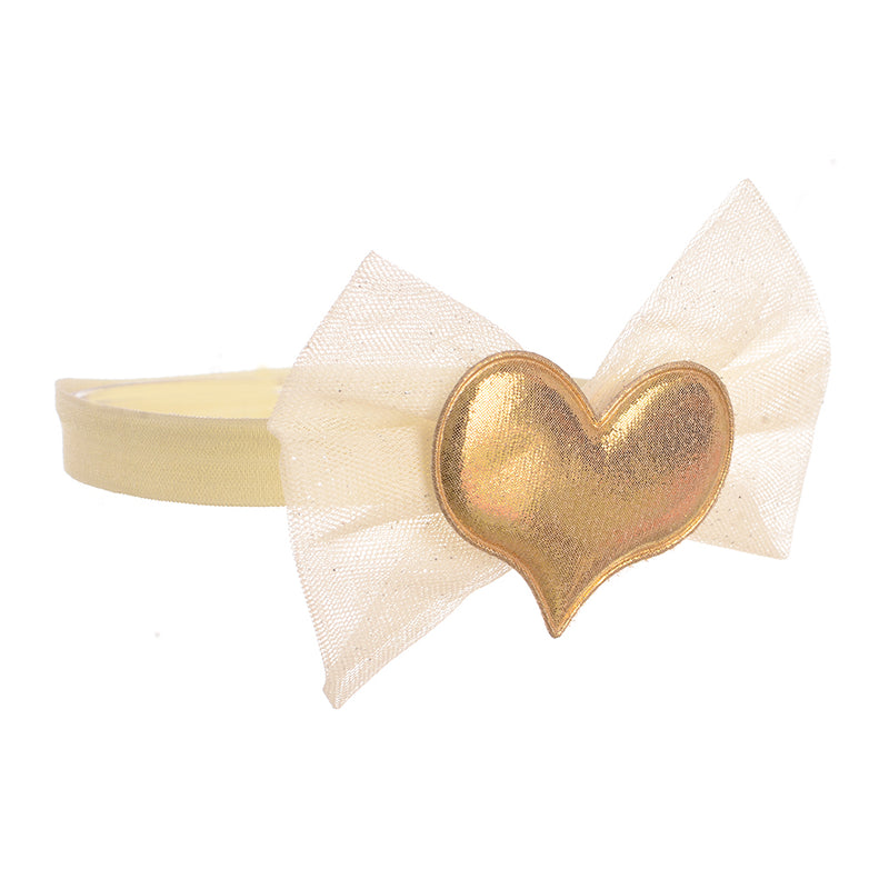 Shiny heart-shaped elastic bandana for children