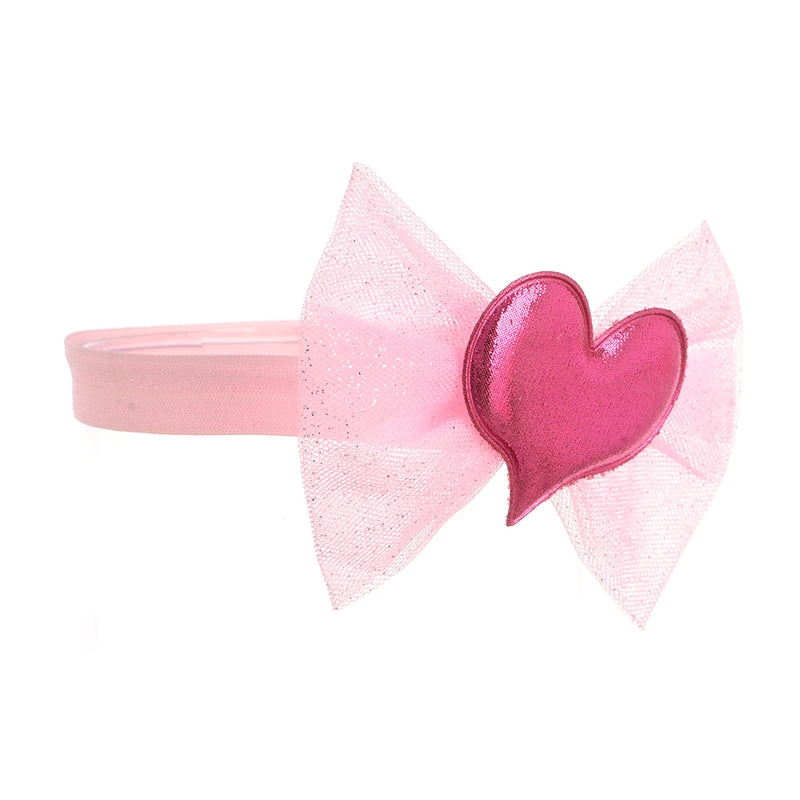 Shiny heart-shaped elastic bandana for children