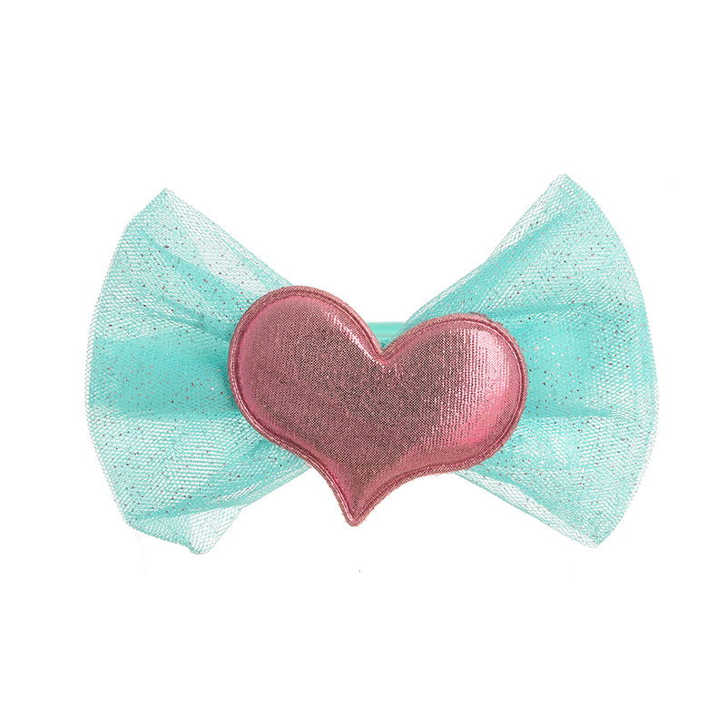 Shiny heart-shaped elastic bandana for children