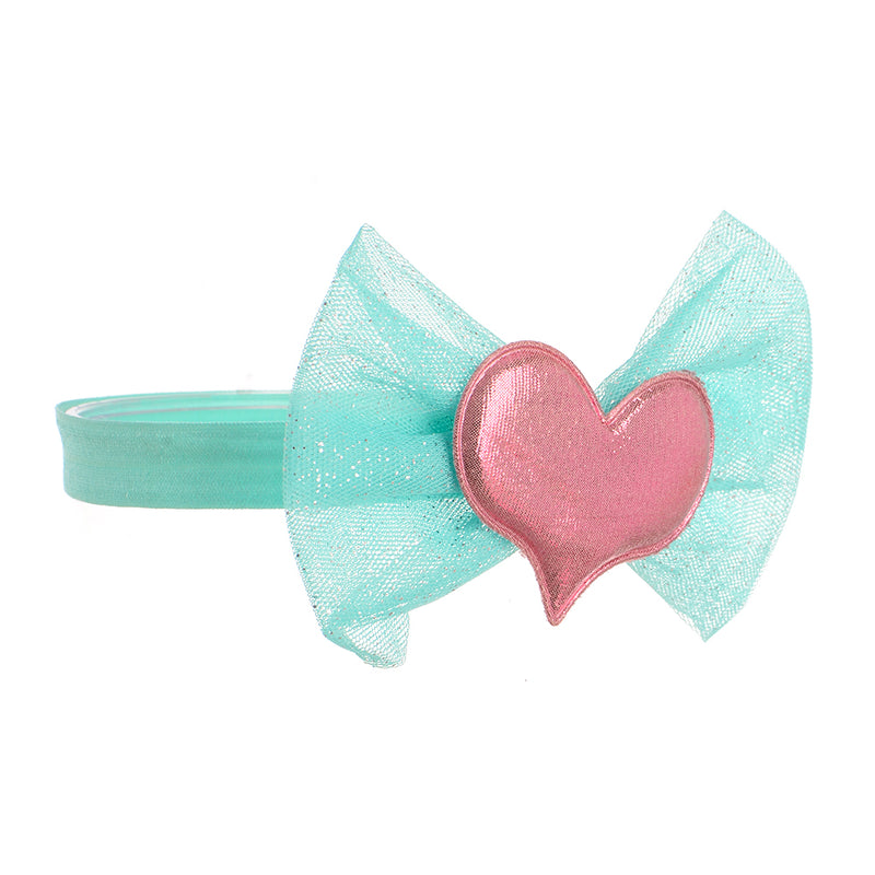 Shiny heart-shaped elastic bandana for children