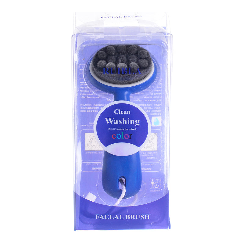 Blue facial cleansing brush 