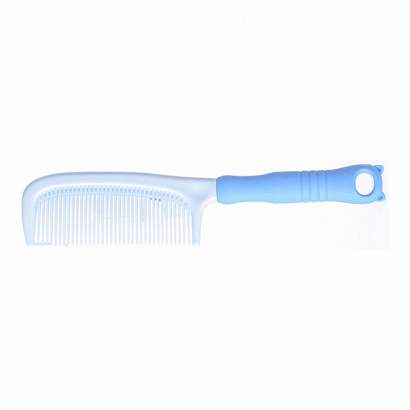 Wide tooth comb for detangling hair, blue panda striped